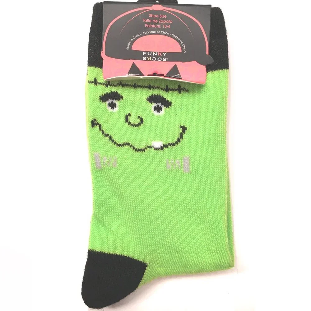 Green Monster Halloween Socks